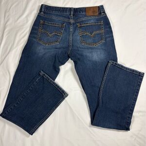 Moon shine Men's Bootcut Jeans with Brown Stitching